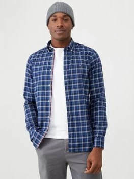 Tommy Hilfiger Checked Long Sleeved Shirt - Blue, Cobalt, Size S, Men