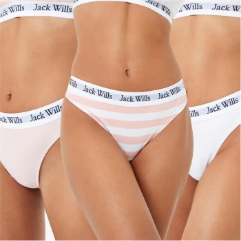 Jack Wills Deptford Multipack Thong 3 Pack - Pink/Pink/White