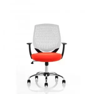 Dura White Back Bespoke Colour Seat Tabasco Orange KCUP1703