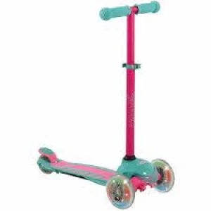 uMoVe Compact LED Scooter Pink and Teal Steel, Plastic