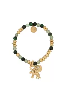 Green 'Majesty Lioness' Charm Bracelet