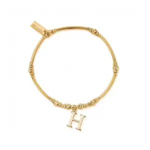 Gold Iconic Initial Bracelet - Letter H