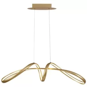 Large Oval Ceiling Pendant, 1 x 39W LED, 3000K, 1950lm, Sand Gold - Luminosa Lighting