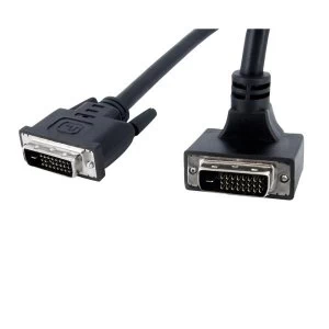 StarTech 6ft 90 Deg Dual Link DVI D Cable