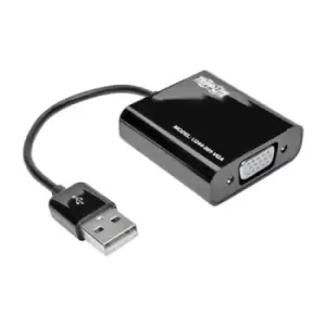 Tripp Lite U244-001-VGA USB 2.0 to VGA Dual/Multi-Monitor External Video Graphics Card Adapter with Built-In USB Cable 128 MB SDRAM 1080p @ 60 Hz