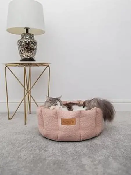 Scruffs Boucle Cat Bed Rose (Pink)