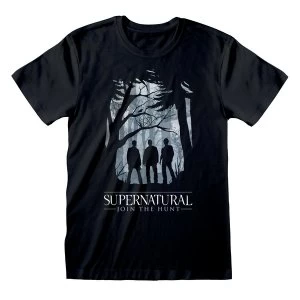 Supernatural - Silhouette Unisex Large T-Shirt - Black