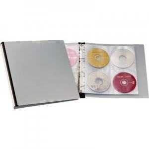 Durable CD/DVD folder 96 CDs/DVDs/Blurays Black, Grey 12 pcs 527701