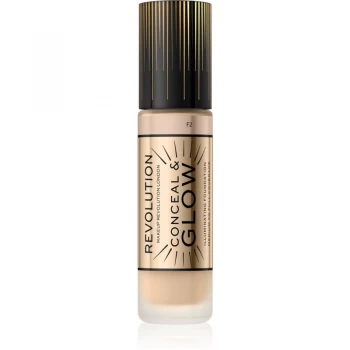 Revolution Conceal Glow Foundation F2