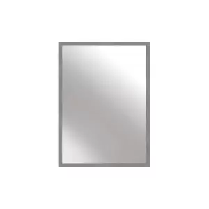 Star Metal Rectangle Wall Mirror Matt Grey 50 X 70Cm - GREY