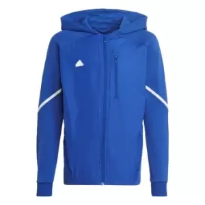 adidas Designed for Gameday Full-Zip Hoodie Kids - Semi Lucid Blue / White