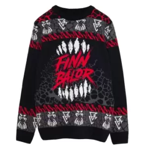 WWE Womens/Ladies The Demon Finn Balor Knitted Jumper (3XL) (Black/Red/Grey)