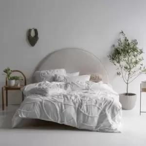 Linen House Manisha Super King Duvet Cover Set Cotton White