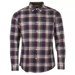 Barbour Mens Crossfell Tailored Shirt Navy Medium