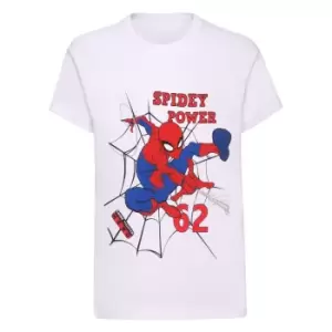 Spider-Man Boys Spidey Power T-Shirt (2-3 Years) (White/Red/Blue)