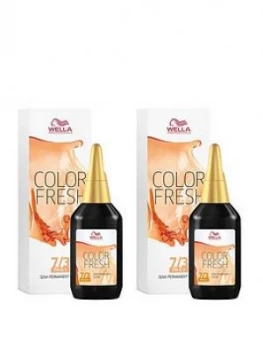 Wella Wella Professionals Color Fresh Semi-Permanent Colour Medium Gold Blonde 75ml Duo Pack