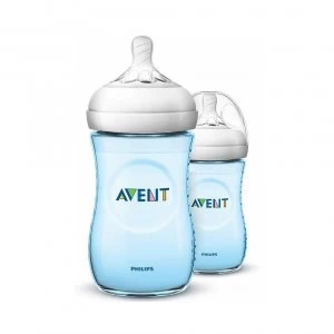 Philips Avent Natural Baby Bottles 260ml (Blue Twin Pack)