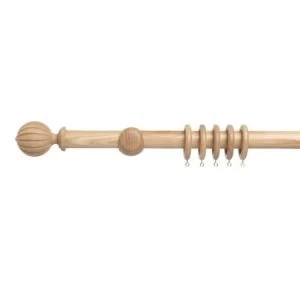 Colours Oak Effect Fixed Length Curtain Pole L300 cm