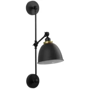 Merano Hesperia Dome Wall Lamp Black, Brass Metal LED E27