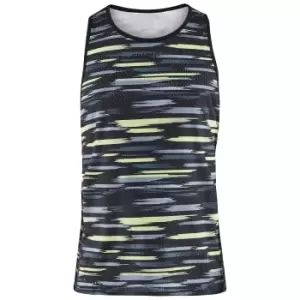 Craft Mens CTM Distance Mesh Wrap Tank Top (S) (Black/Violet/Green)