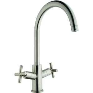 Wickes Kiami Monobloc Brushed Kitchen Sink Mixer Tap