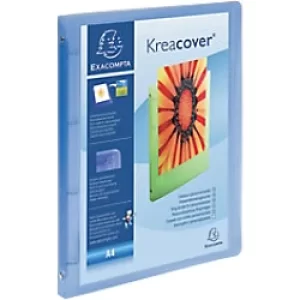 Kreacover Chromaline Ring Binder A4 4O Rings 15mm, S20mm, Blue, Pack of 12