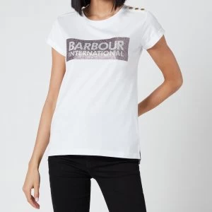 Barbour International Womens Burnout T-Shirt - White - UK 10