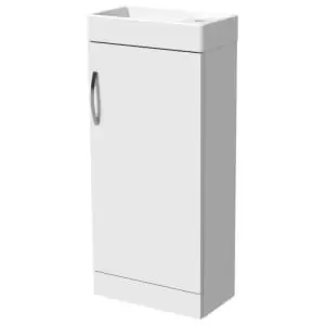 Wickes White Gloss Compact Vanity Unit & Basin - 905 x 405mm