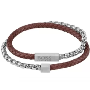 Hugo Boss 1580149M Leather Blended Men Bracelet