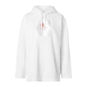 Calvin Klein Jeans Ck Woven Label Oversized Hoodie - White