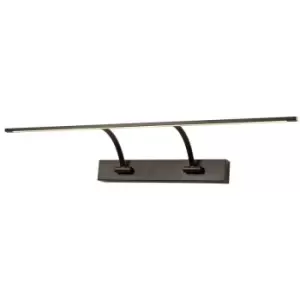 Luminosa Lighting - Luminosa Small 2 Arm Wall Lamp, Picture Light, 1 x 14W LED, 3000K, 1070lm, Sand Black, 3yrs Warranty