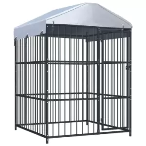 Vidaxl Outdoor Dog Kennel With Roof 150X150X210 Cm