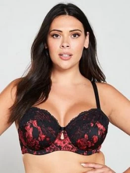 Dorina Curves Anderson Floral Non Padded Bra - Red