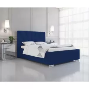 Envisage Trade - Khuduro Upholstered Beds - Plush Velvet, Super King Size Frame, Blue - Blue