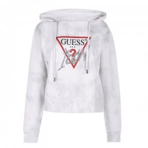 Guess Icon Tie Dye Hoodie - CLOUDY LILAC