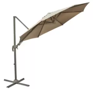 Outsunny 3m Banana Cantilever Parasol (base not included) - Khaki