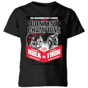 Marvel Thor Ragnarok Champions Poster Kids T-Shirt - Black - 9-10 Years