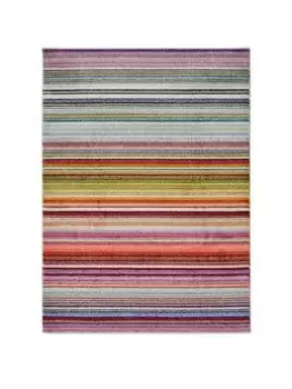 Villa Multicoloured Stripe Rug 80 X 150Cm