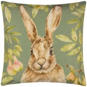 Grove Hare Outdoor Cushion Olive, Olive / 43 x 43cm / Polyester Filled