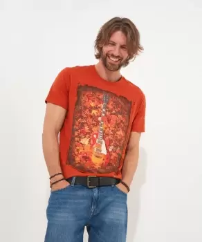 Autumn Leaves Guitar Graphic T-Shirt