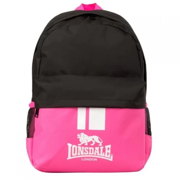 Lonsdale Pocket Backpack - Pink/Black