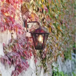 Konstsmide Fenix Outdoor Classic Lantern Down Wall Light Copper, IP23