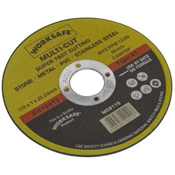 Multipurpose Cutting Disc 115 x 1.6 x 22mm Bore - Pack of 50