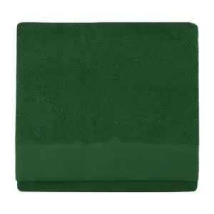 Textured Weave Bath Towel Dark Green