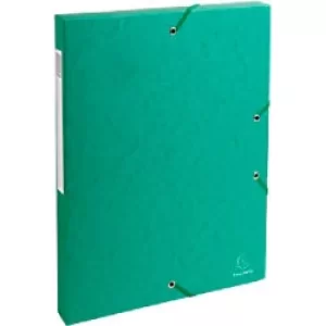 Exacompta Filing Box 50303E A4 Green Glossy Card 25 x 33cm Pack of 8