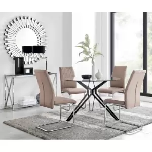 Furniture Box Cascina Dining Table and 4 Cappuccino Lorenzo Chairs