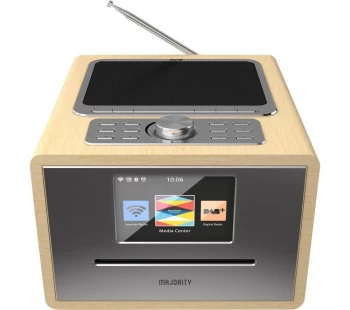 Majority Homerton DAB+/FM Smart Bluetooth Radio - Oak