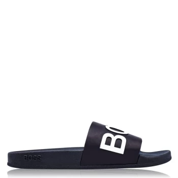 Hugo Boss Logo Pool Slides Navy Size 6 Men