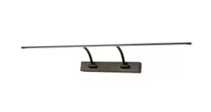 Large 2 Arm Wall Lamp, Picture Light, 1 x 16W LED, 3000K, 1200lm, Sand Black, 3yrs Warranty