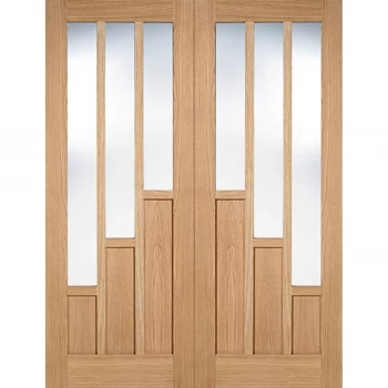 Coventry Internal Glazed Prefinished Oak 3 Lite Pair Doors - 1220 x 1981mm